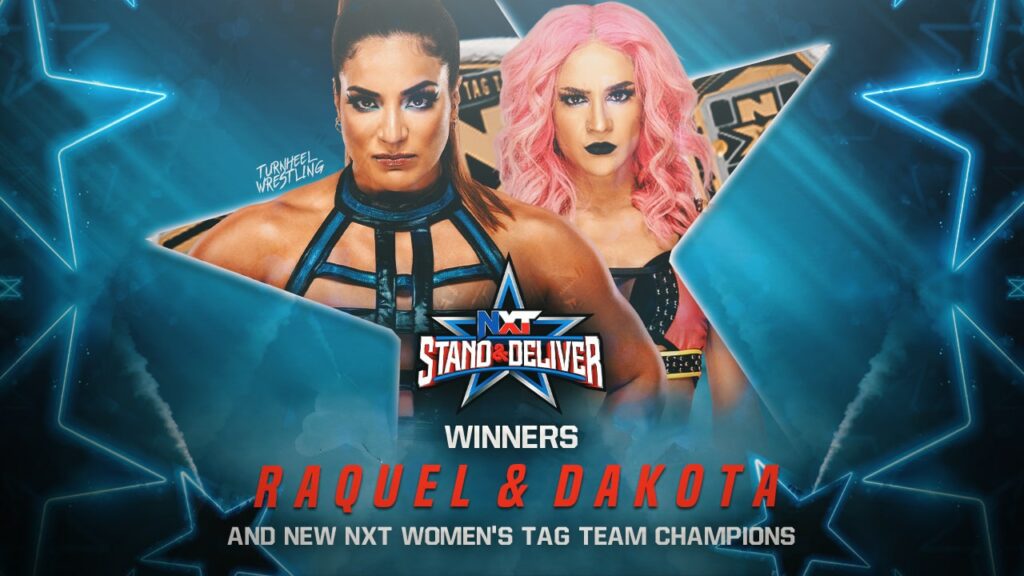 Raquel Gonzalez y Dakota Kai ganan el Campeonato por Parejas Femenino de NXT en Stand & Deliver 2022