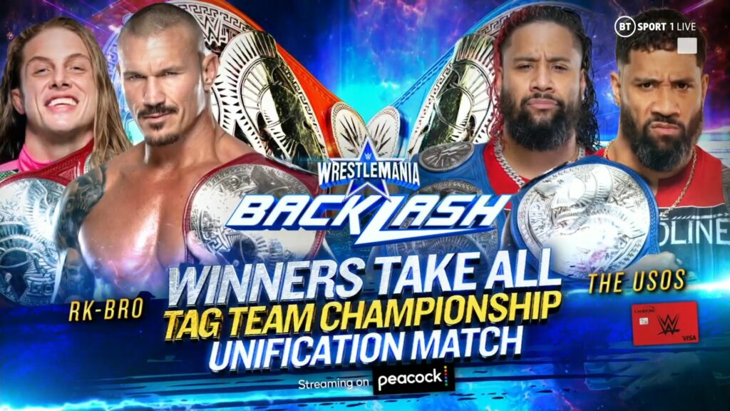 RK-Bro y The Usos se enfrentaran en WrestleMania Backlash por la unificación de los Campeonatos en pareja de RAW y SmackDown