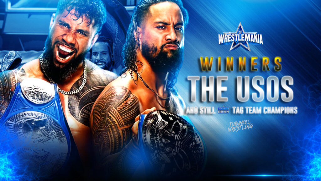 The Usos retienen los Campeonatos por Parejas de SmackDown en WrestleMania 38