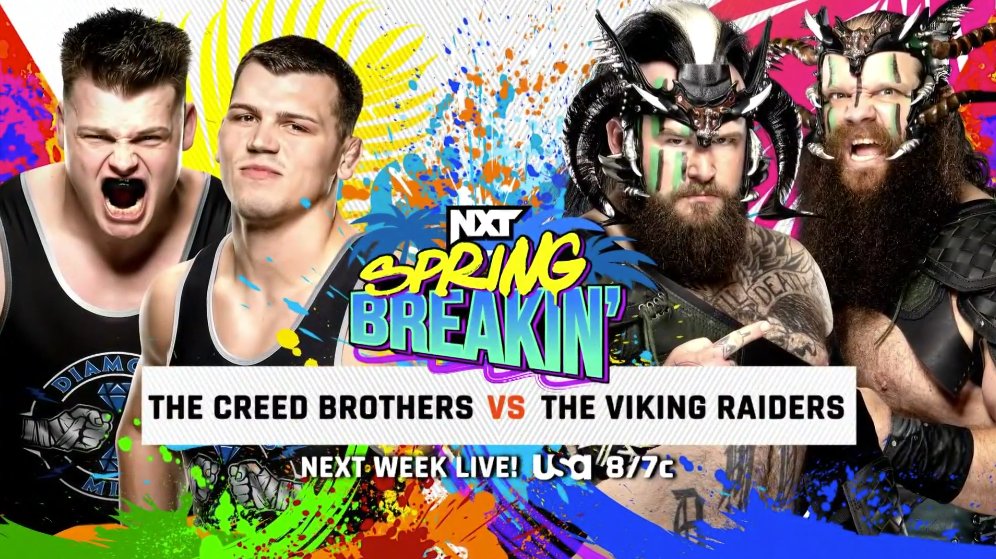 WWE anuncia más combates para NXT Spring Breakin' 2022
