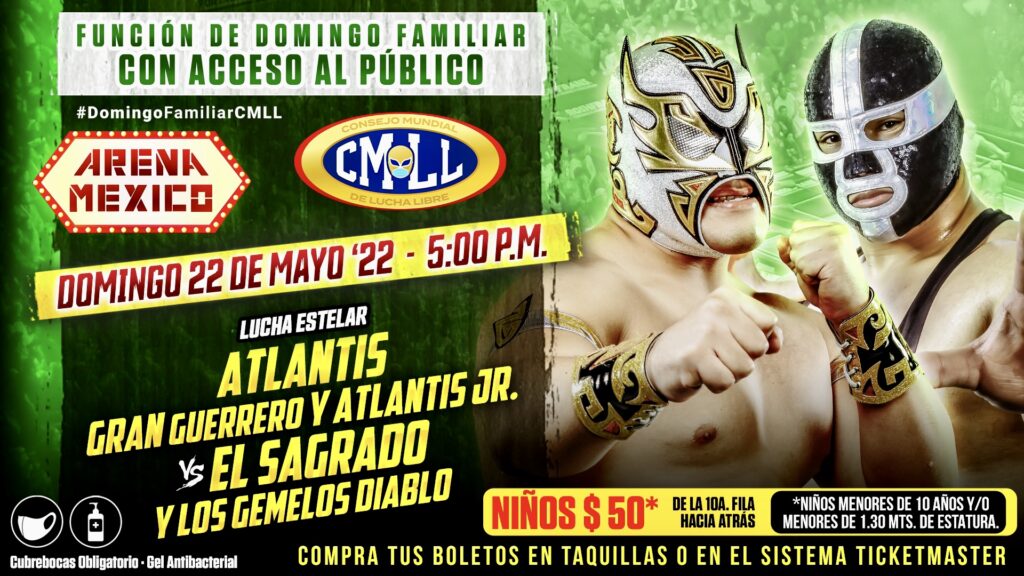 Resultados CMLL Domingo Familiar 22 de mayo de 2022