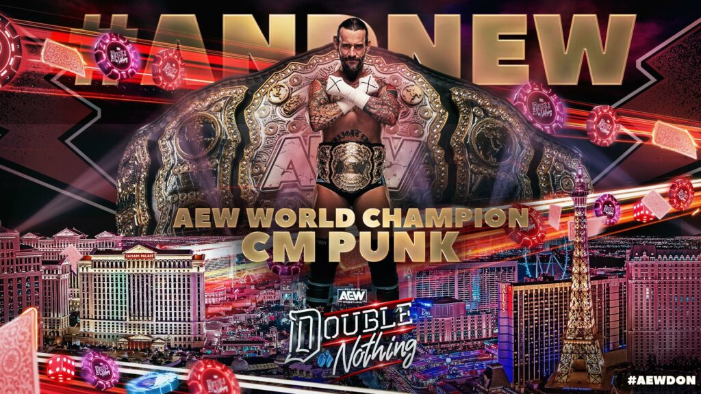 CM Punk se convierte en el nuevo Campeón Mundial de AEW en Double or Nothing