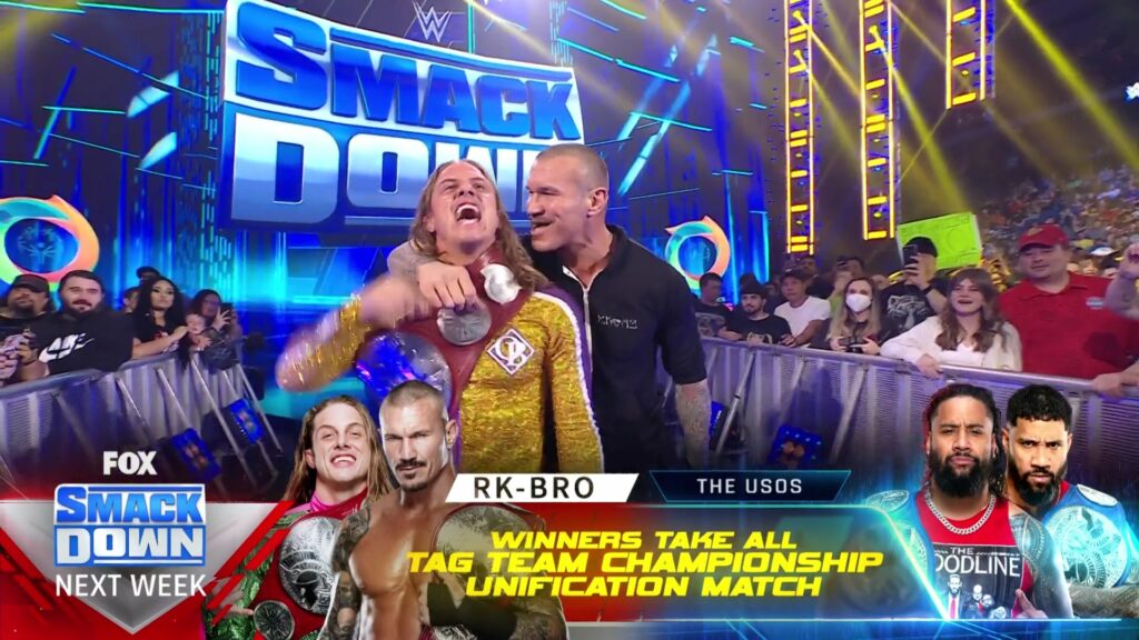RK-Bro y The Usos unificaran los Campeonatos por Parejas en el show de SmackDown del 20 de mayo