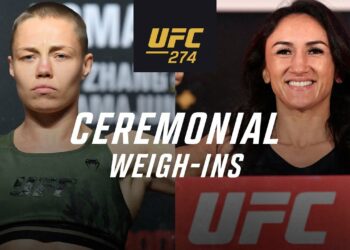 Ceremonia de pesaje UFC 274: Oliveira vs. Gaethje