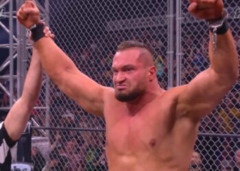 Wardlow sale vencedor de una Steel Cage match y enfrentará a MJF en AEW Double or Nothing 2022