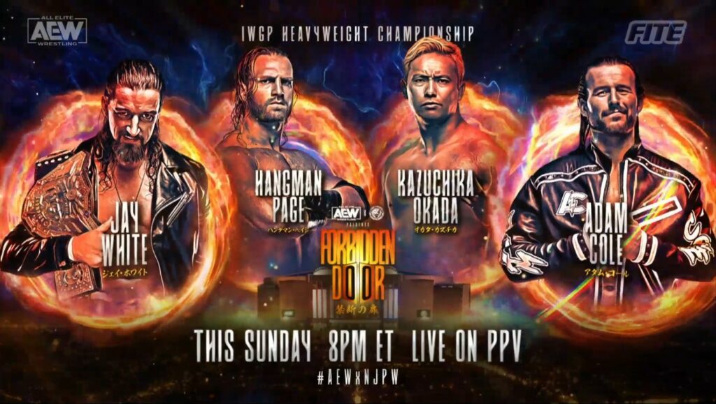 El Campeonato Mundial Pesado IWGP se defenderá en una Fatal 4-Way en AEW x NJPW Forbidden Door