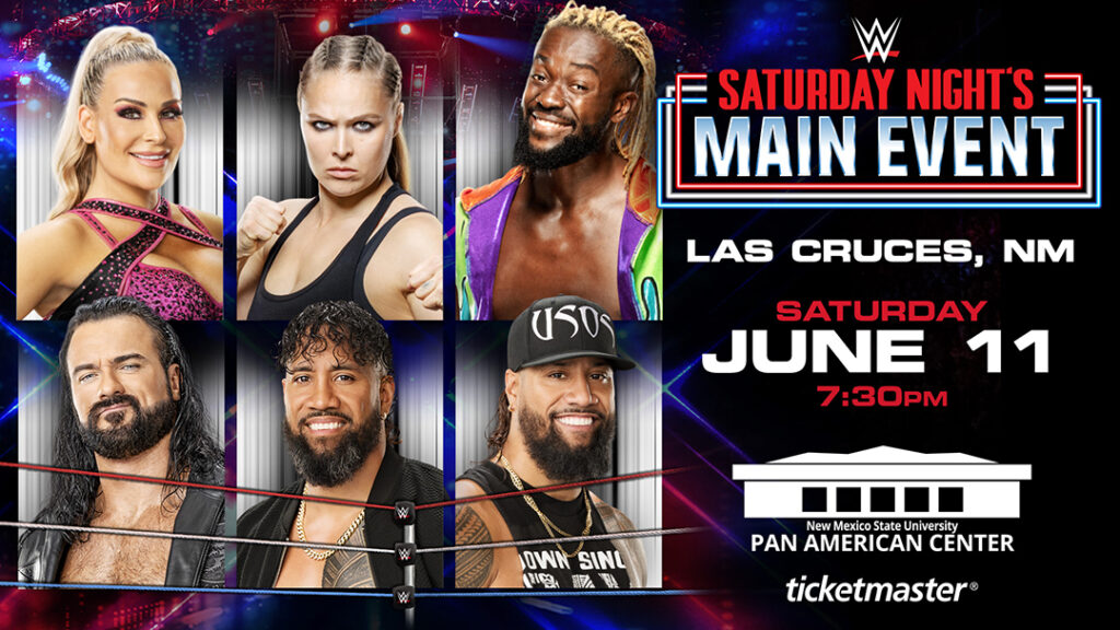 Cartelera WWE Live Las Cruces Saturday Night's Main Event 11 de junio de 2022