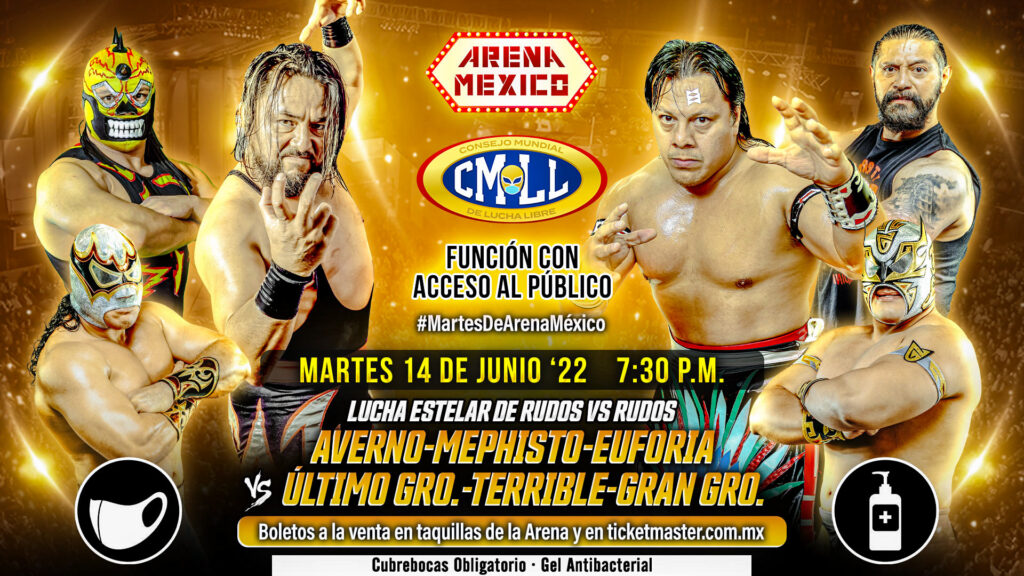 Resultados CMLL Martes de Arena México 14 de junio de 2022