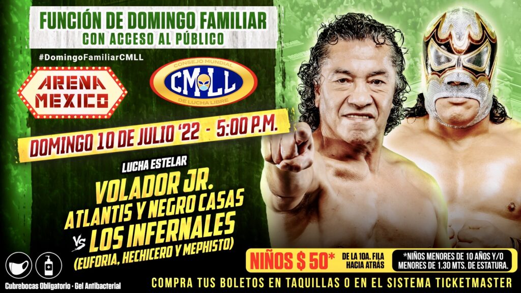 Resultados CMLL Domingo Familiar 10 de julio de 2022