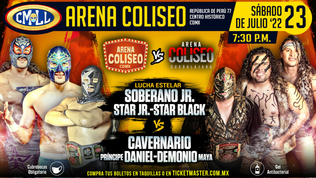 Resultados CMLL Sábado de Coliseo 23 de julio de 2022
