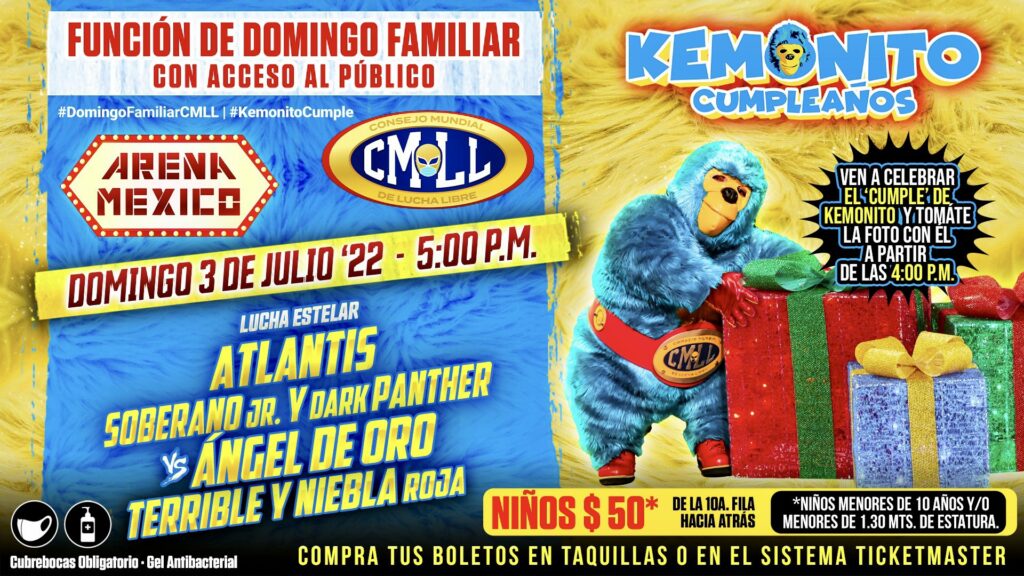 Resultados CMLL Domingo Familiar 3 de julio de 2022