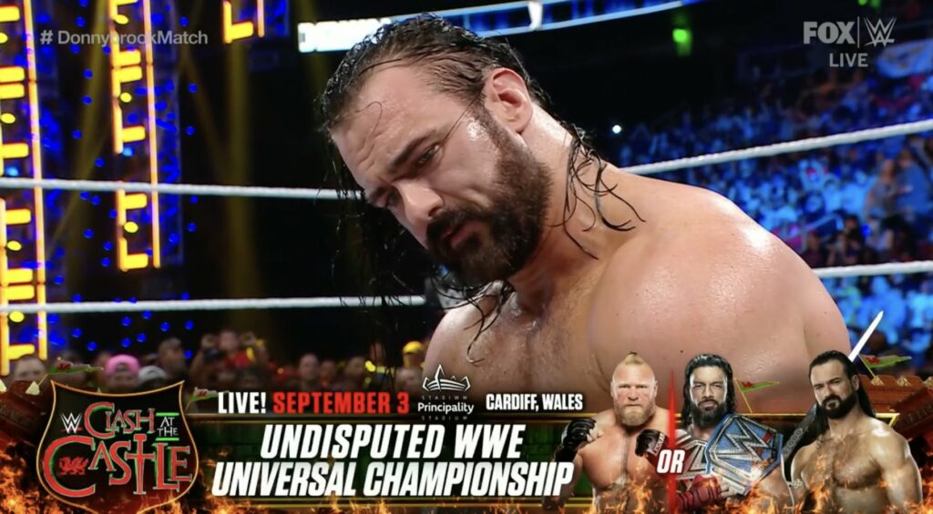 Drew McIntyre luchará por el Campeonato Universal Indiscutido de WWE en Clash at the Castle