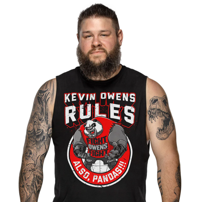 Kevin Owens explica por qué su nueva camiseta de WWE lleva un panda