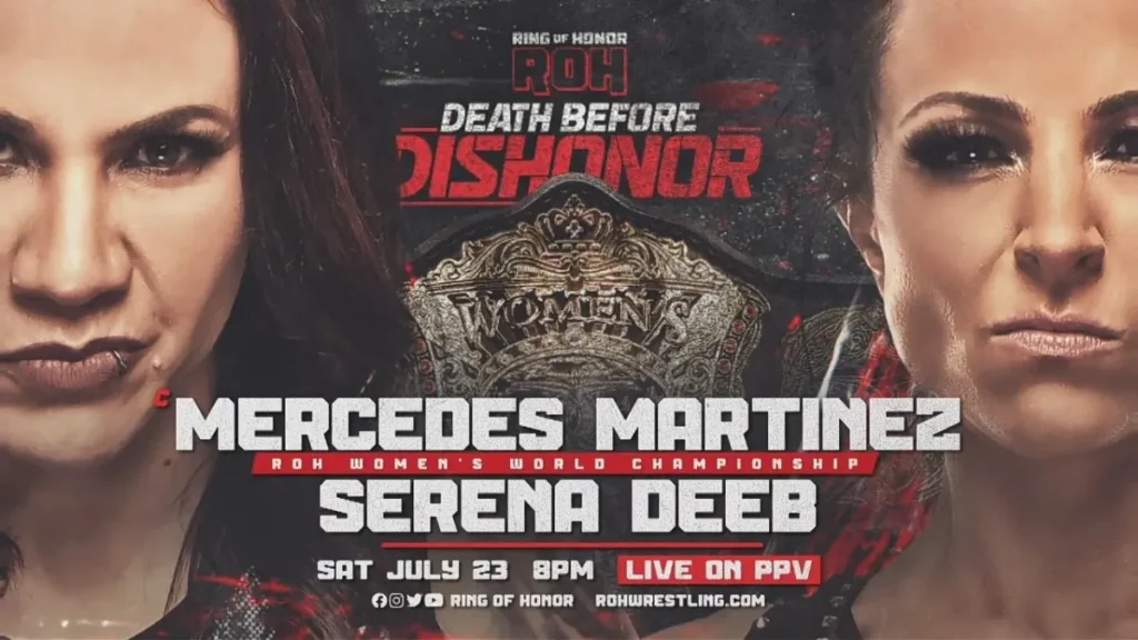 Mercedes Martinez defenderá el Campeonato Mundial Femenino de ROH contra Serena Deeb en Death Before Dishonor 2022