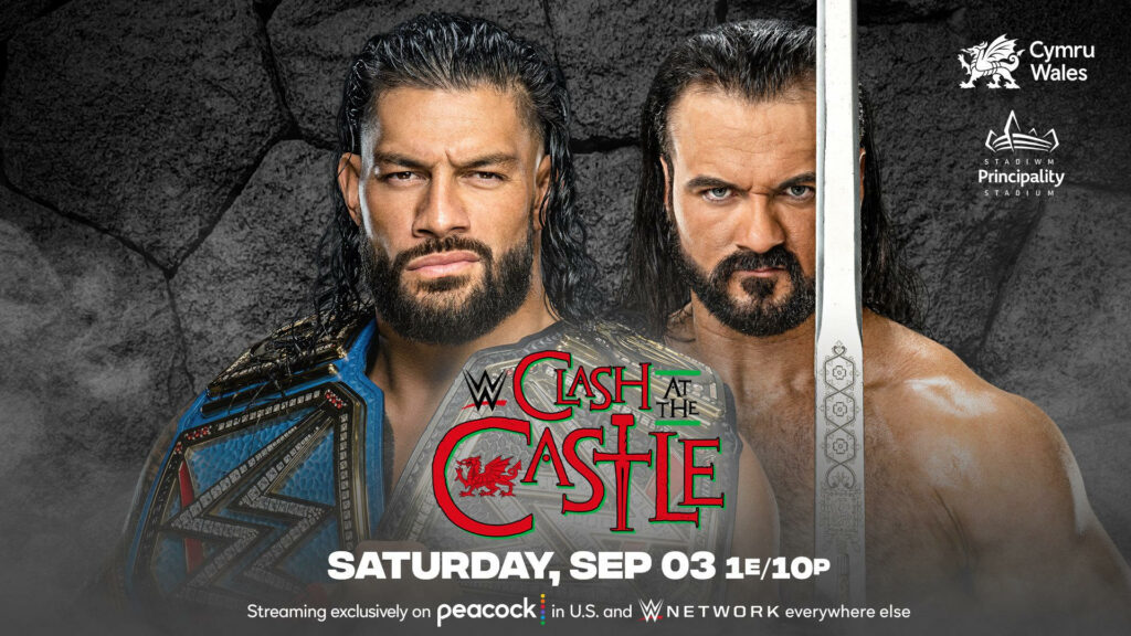 Roman Reigns defenderá el Campeonato Universal Indiscutido de WWE frente a Drew McIntyre en Clash At The Castle