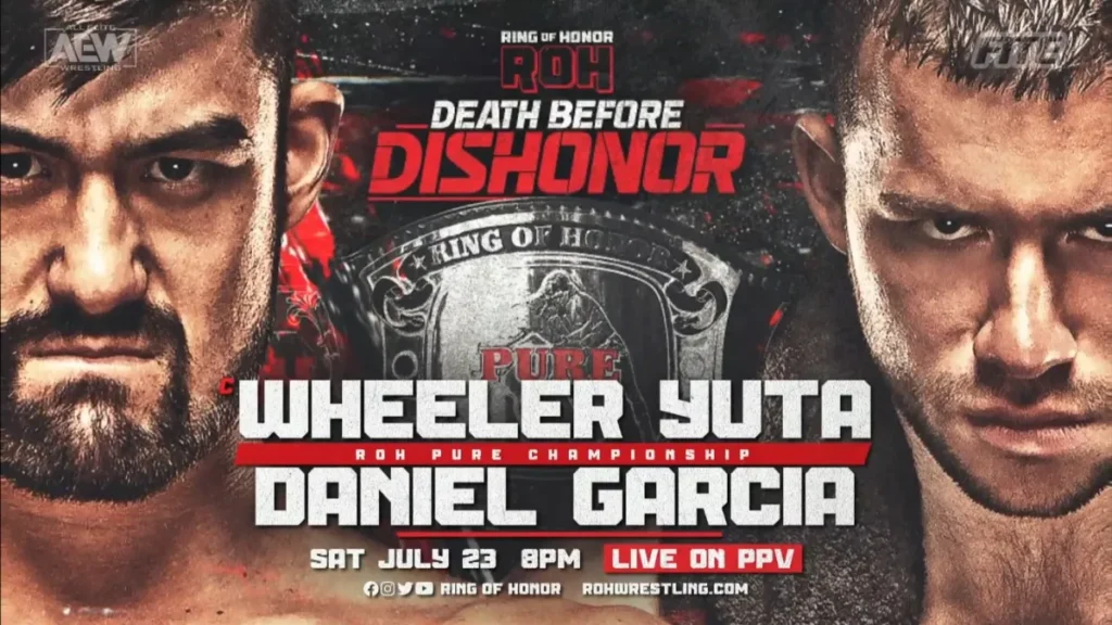 Wheeler Yuta defenderá el Campeonato Puro de ROH contra Daniel Garcia en Death Before Dishonor 2022