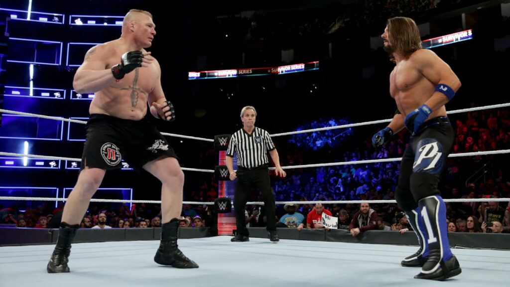 AJ Styles revela qué le dijo Brock Lesnar antes de su combate en Survivor Series 2017
