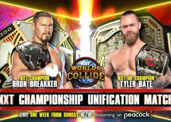 Bron Breakker y Tyler Bate lucharán en una contienda "Título vs. Título" en Worlds Collide 2022