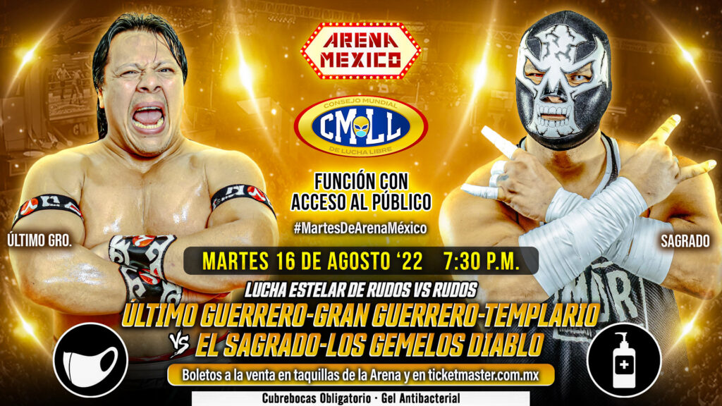 Resultados CMLL Martes de Arena México 16 de agosto de 2022