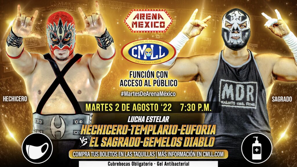 Resultados CMLL Martes de Arena México 2 de agosto 2022