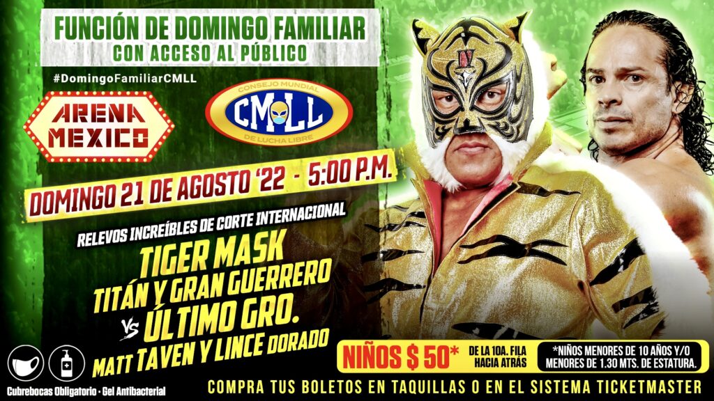Resultados CMLL Domingo Familiar 21 de agosto de 2022