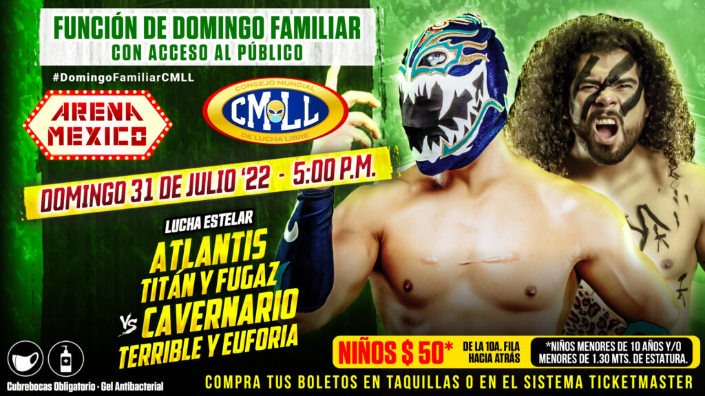Resultados CMLL Domingo Familiar 31 de julio de 2022