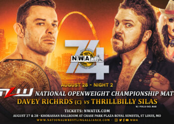 Davey Richards defenderá el Campeonato Nacional de Peso Abierto de MLW ante Thrillbilly Silas en la Noche 2 de NWA 74