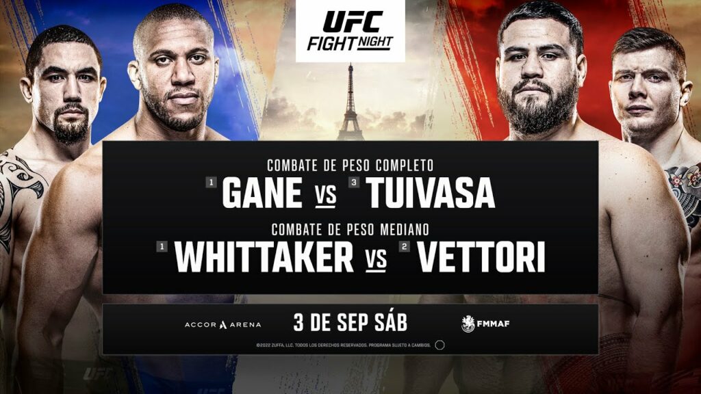 Cartelera UFC París: Gane vs. Tuivasa