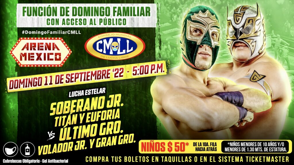 Resultados CMLL Domingo Familiar 11 de septiembre de 2022
