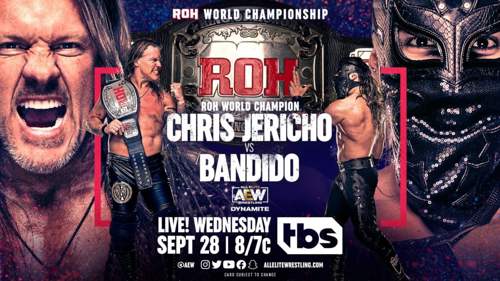 Chris Jericho defenderá el Campeonato Mundial de ROH ante Bandido en Dynamite