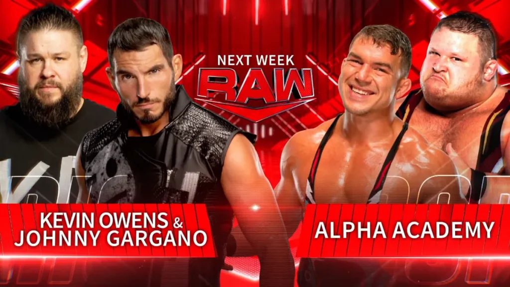 WWE anuncia dos combates para el show de RAW del 26 de septiembre