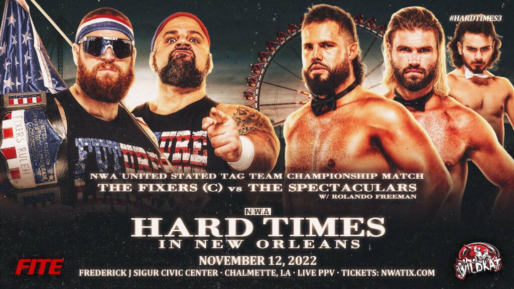 The Fixers defenderán sus Campeonatos en Parejas de Estados Unidos de NWA ante The Spectaculars en NWA Hard Times 3