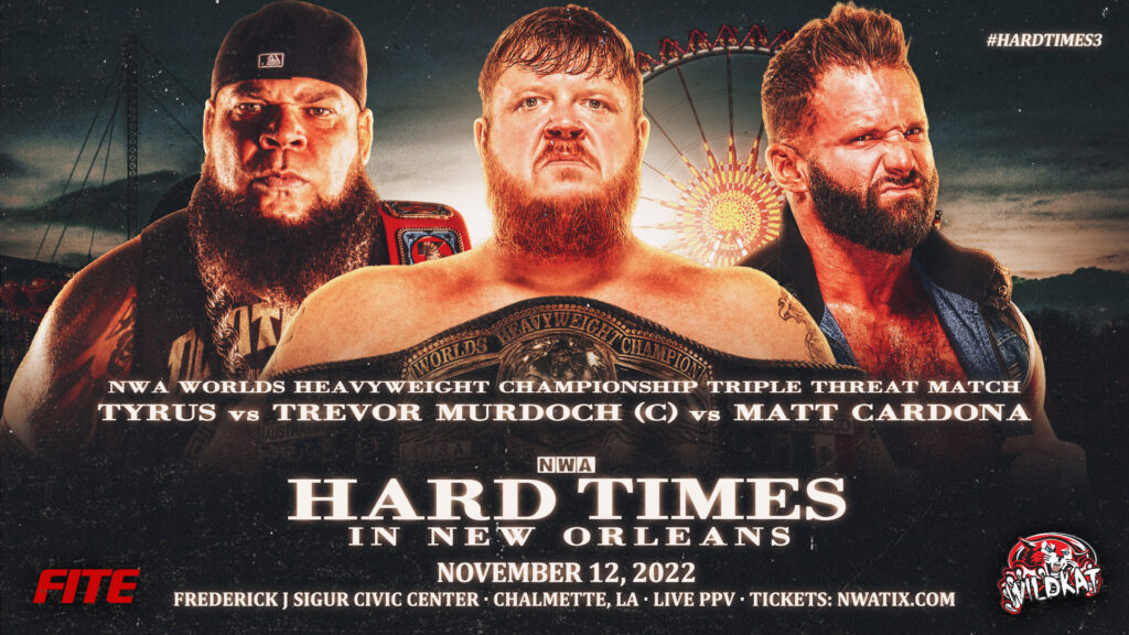 Tyrus es añadido al combate por el Campeonato Mundial de NWA en Hard Times 3