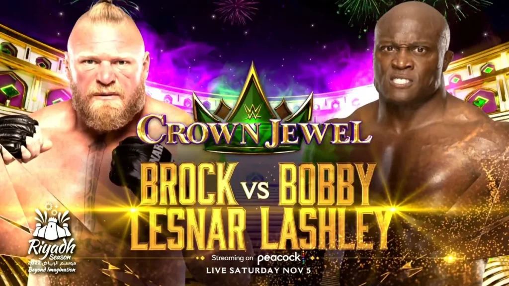 Brock Lesnar y Bobby Lashley se enfrentarán en WWE Crown Jewel 2022