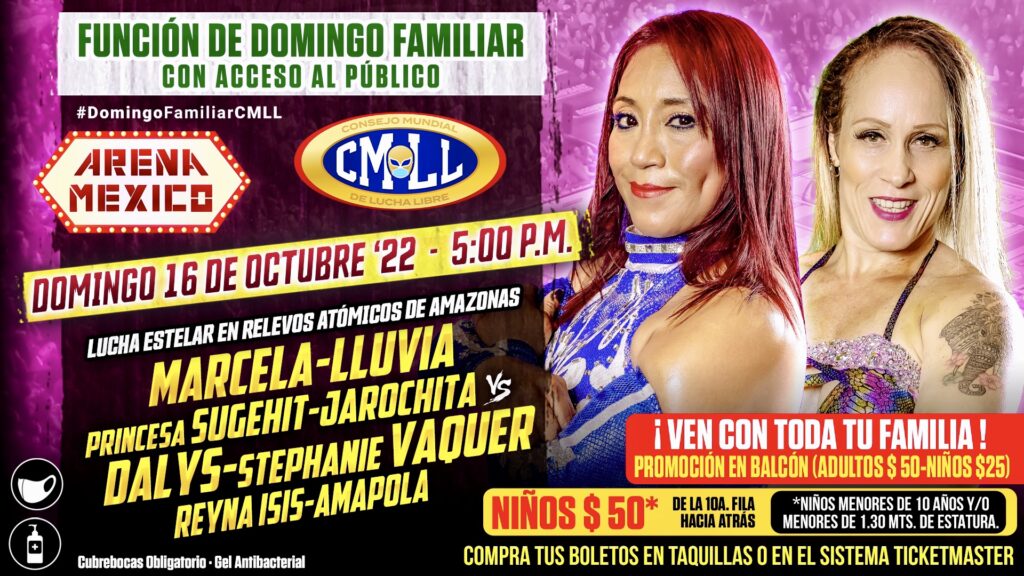 Resultados CMLL Domingo Familiar 16 de octubre de 2022