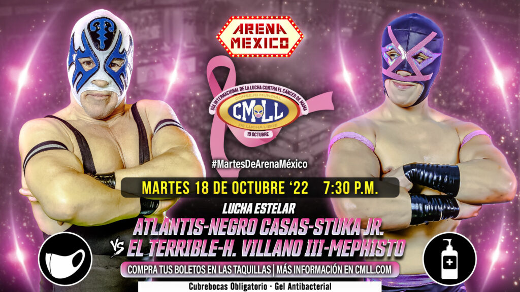 Resultados CMLL Martes de Arena México 18 de octubre de 2022