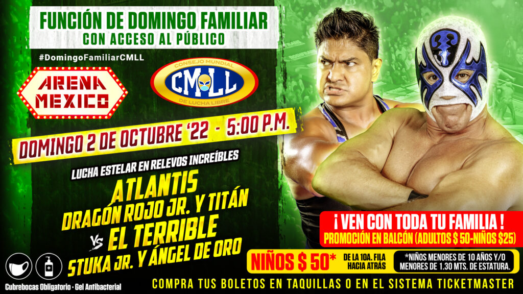 Resultados CMLL Domingo Familiar 2 de octubre de 2022