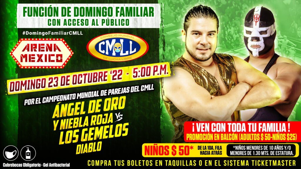 Resultados CMLL Domingo Familiar 23 de octubre de 2022