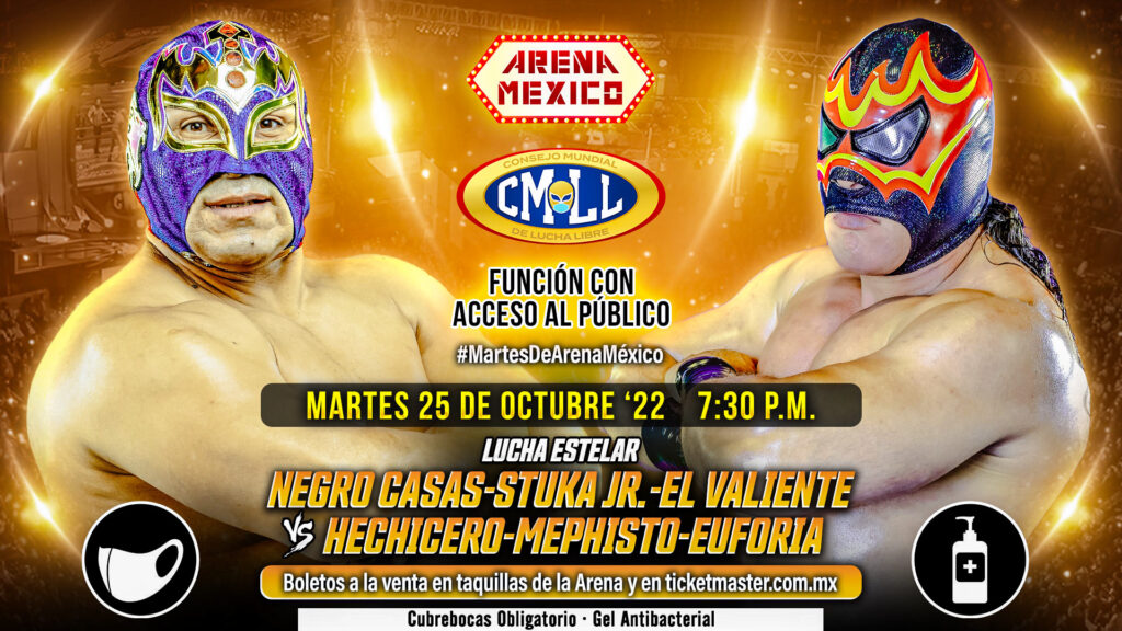 Resultados CMLL Martes de Arena México 25 de octubre de 2022