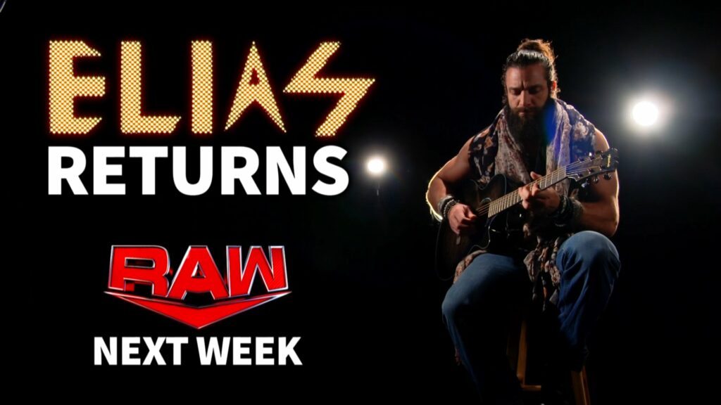 WWE anuncia el regreso de Elias y un combate para el show de RAW del 17 de octubre