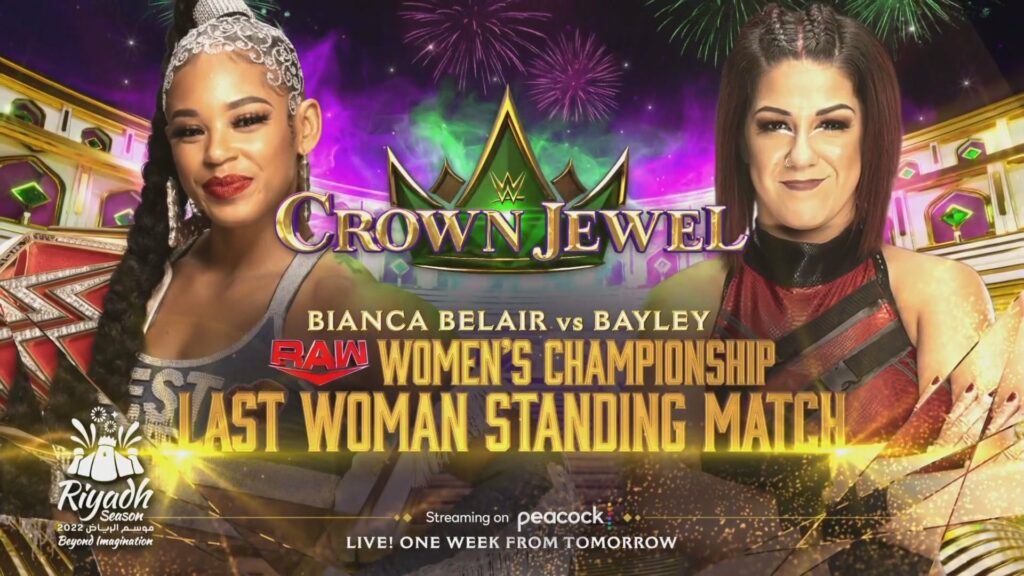 Se anuncian dos combate más para WWE Crown Jewel 2022