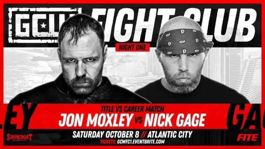 Cartelera GCW Fight Club (noche 1): Jon Moxley vs. Nick Gage - 'Título vs. Carrera' 