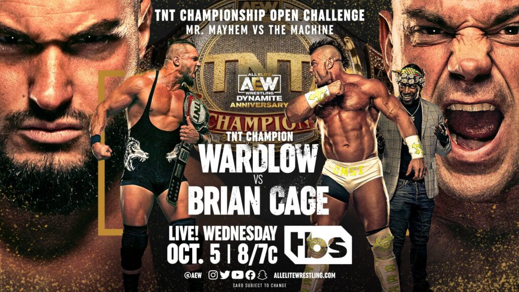 Wardlow defenderá el Campeonato de TNT ante Brian Cage en el aniversario de AEW Dynamite