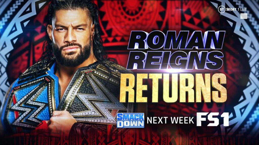 Se anuncia el regreso de Roman Reigns y tres combates para el SmackDown del 21 de octubre