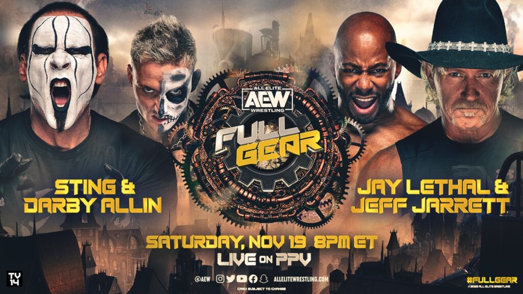Sting & Darby Allin se enfrentarán a Jay Lethal & Jeff Jarret en AEW Full Gear.