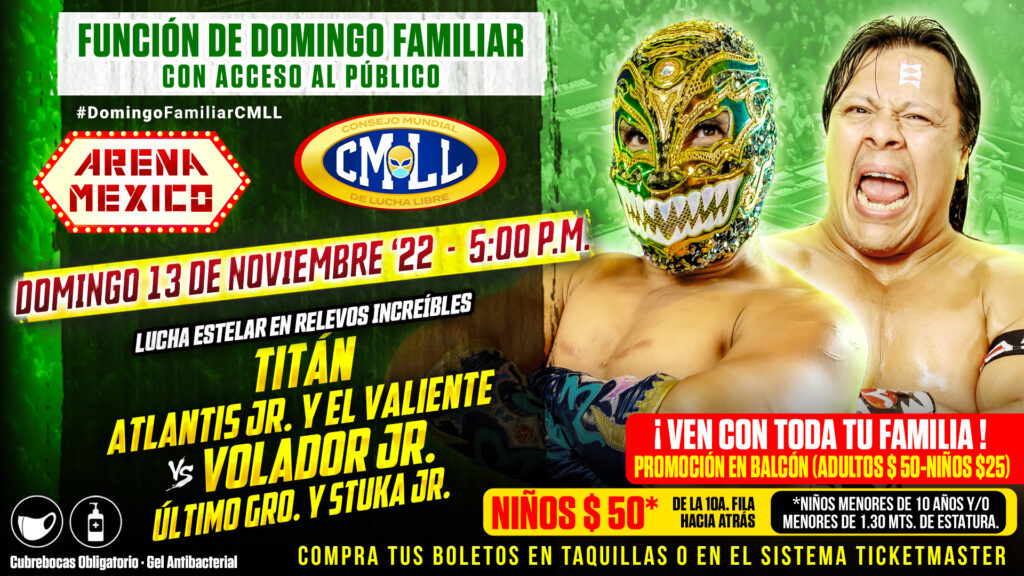 Resultados CMLL Domingo Familiar 13 de noviembre de 2022