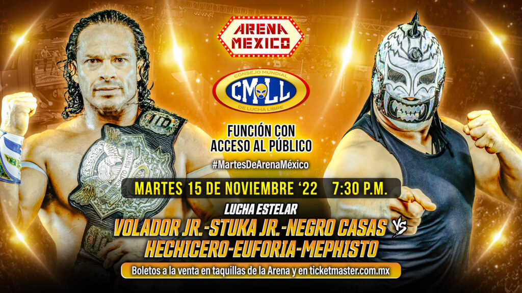Resultados CMLL Martes de Arena México 15 de noviembre de 2022