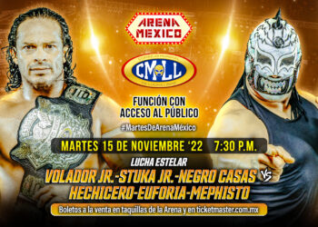 Resultados CMLL Martes de Arena México 15 de noviembre de 2022