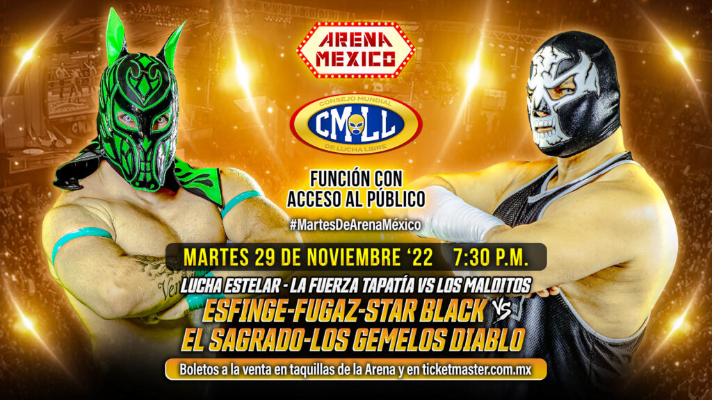 Resultados CMLL Martes de Arena México 29 de noviembre de 2022