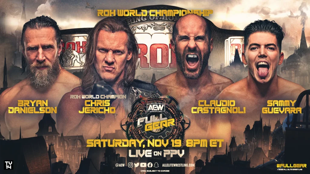 El Campeonato Mundial de ROH se defenderá en una 'Fatal 4-Way Match' en AEW Full Gear 2022